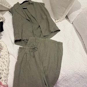Olive Green Women's Pants & Jumpsuit Set